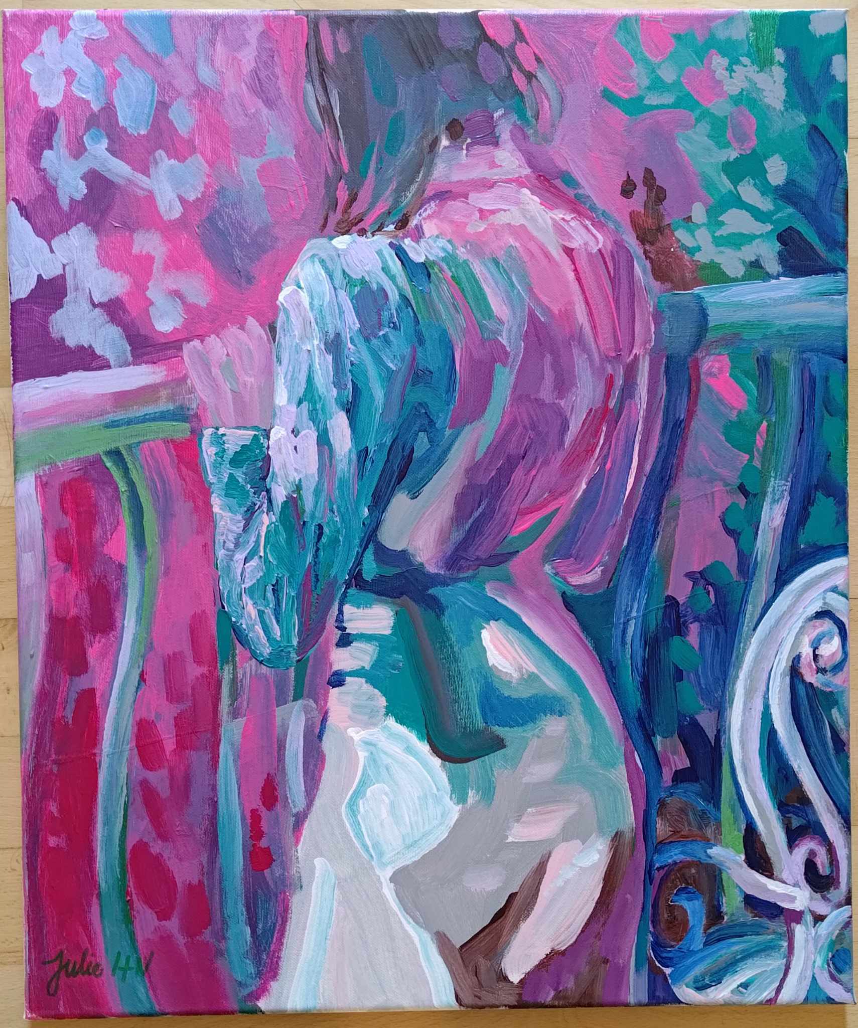 Pris: Ikke til salg<br/>Type Maling: Akryl<br/>Størrelse: 55x46x2cm<br/>Dato Malet: 28/04/2024