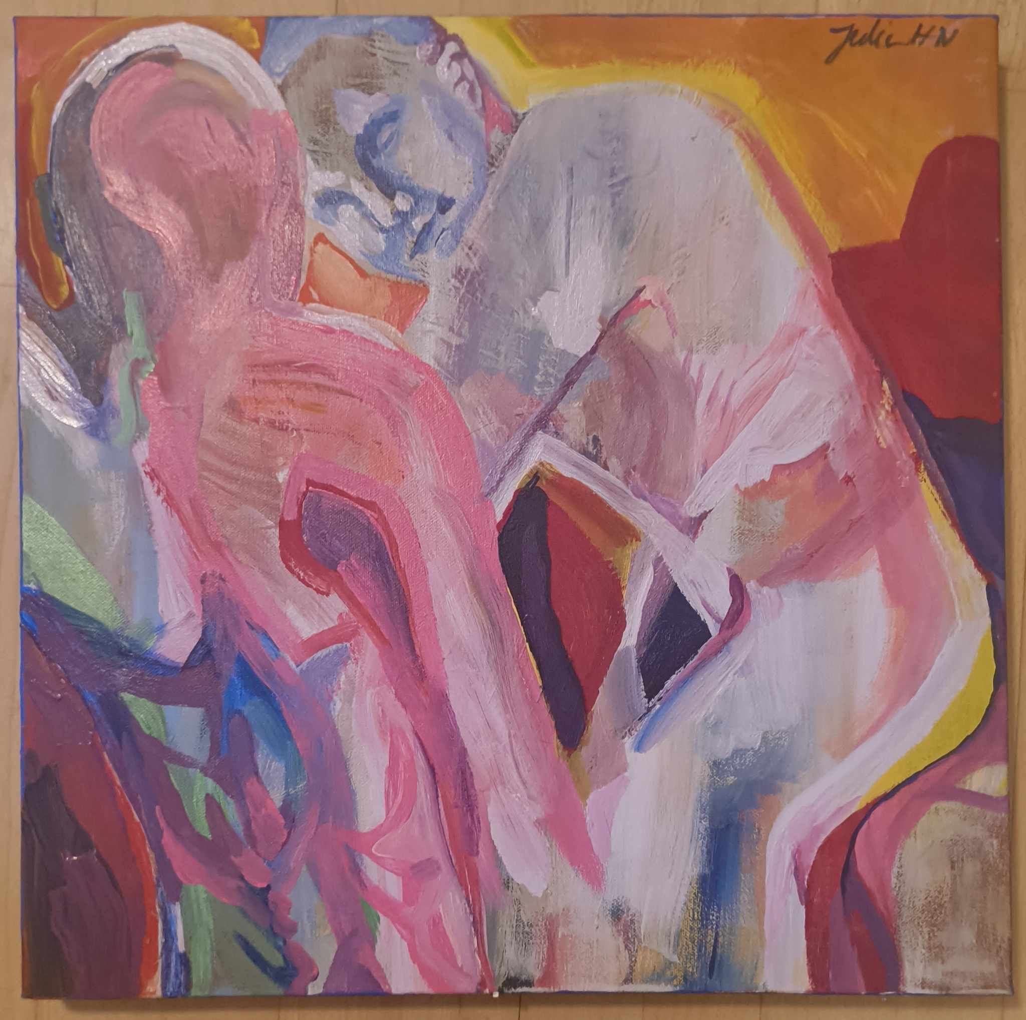 Pris: 1200 kr.<br/>Type Maling: Akryl<br/>Størrelse: 50x50x4cm<br/>Dato Malet: 15/05/2024<br/>