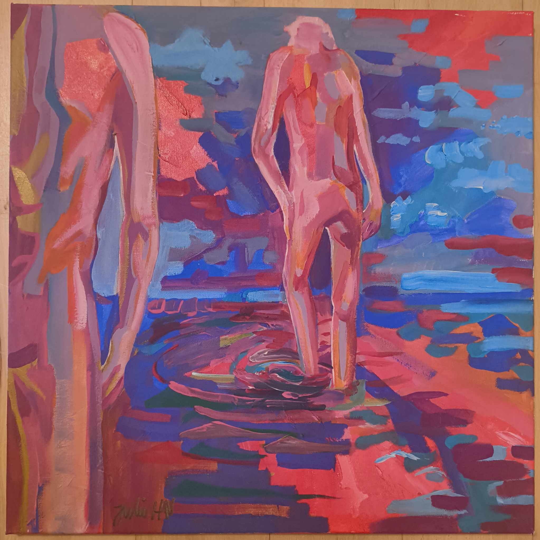 Pris: Ikke til salg<br/>Type Maling: Akryl<br/>Størrelse: 50x50x2cm<br/>Dato Malet: 13/04/2024<br/>